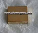 Gold-plated tungsten alloy block